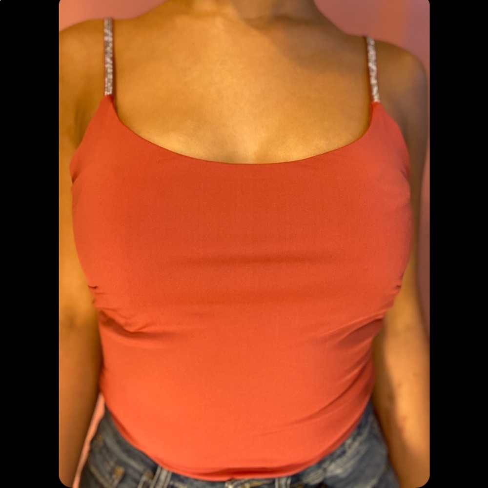 Blush rhinestone bodysuit